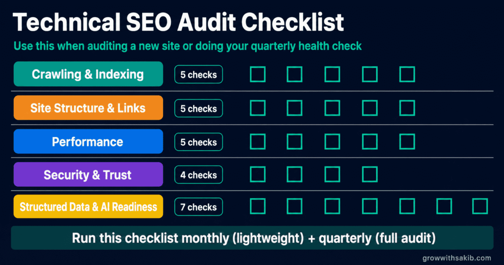 technical seo audit checklist