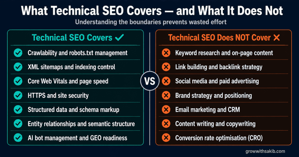 what techncial seo covers