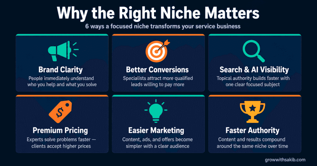 How to Find the Right Niche for Your Services why the right niche matters