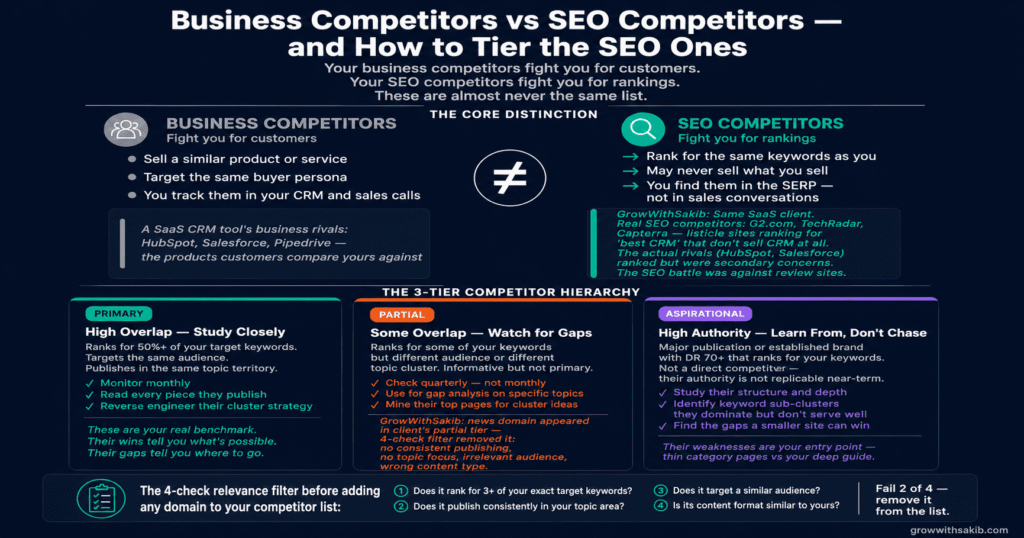 business competitors vs seo competitors