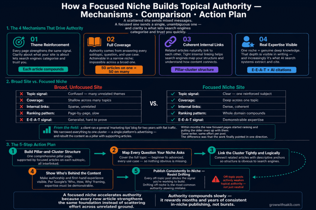 How a Focused Nich Bulids Topical Authority