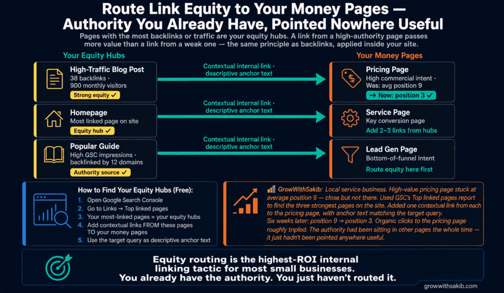Route Link Equity to Your Money Pages