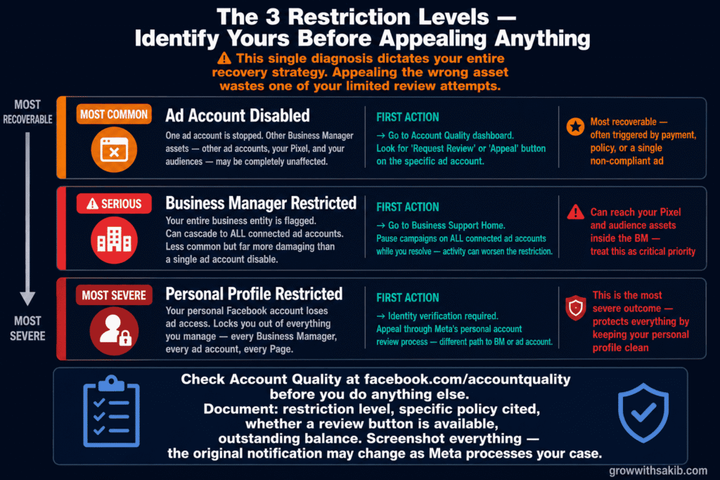 the 3 restriction levels