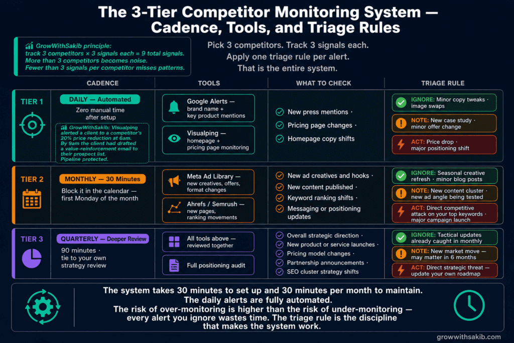 the 3 tier competitor monitoring system