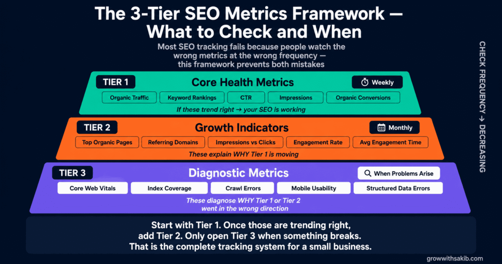 the 3 tier seo metrics framework