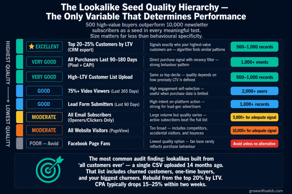 the lookalike seed quality hierarchy