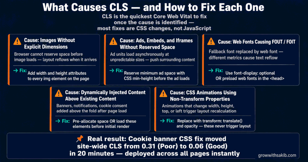 What Causes CLS and How to Fix Each One