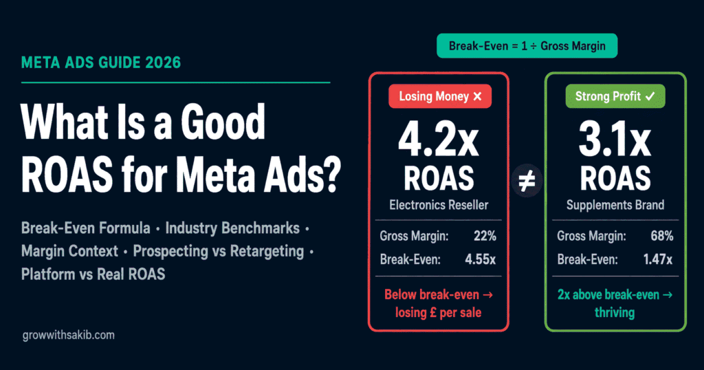 what is a good roas for meta ads