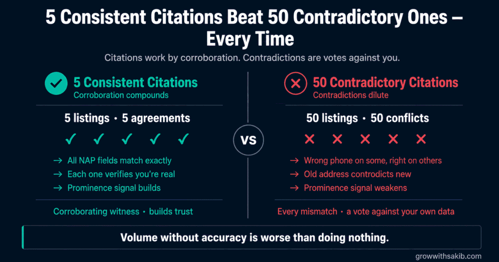 Local Citation Building for SEO: How to Build NAP Listings That Boost Local Rankings 5 Consistent Citations Beat 50 Contradictory Ones - Every Time