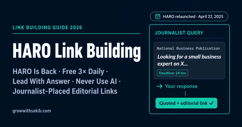 HARO Link Building: How to Earn High-Authority Backlinks by Helping Journalists HARO Link Building