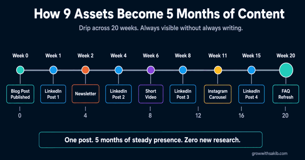 Content Repurposing Strategy: How to Turn One Blog Post Into 6 Months of Content
