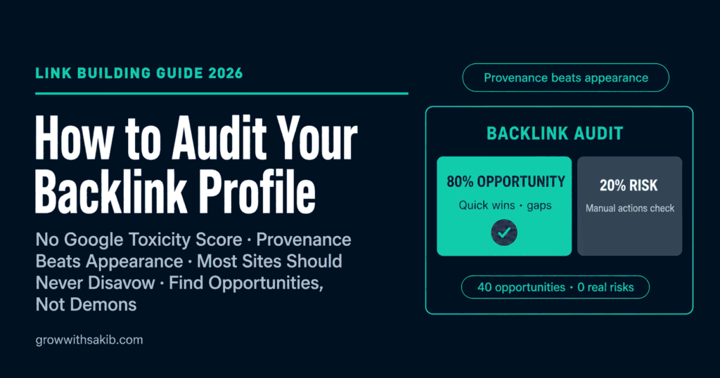 How to Audit Your Backlink Profile: Identifying Good Links, Toxic Links, and Quick Wins How to Audit Your Backlink Profile