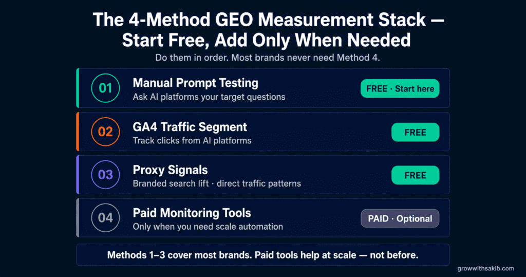 The 4 Method GEO Measurement Stack