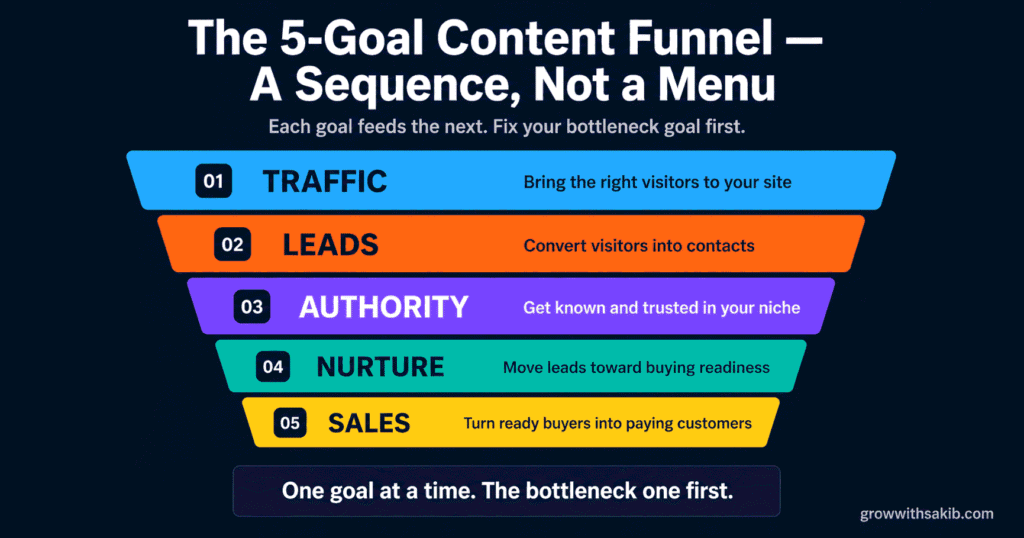 The 5 Goal Content Funnel